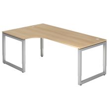 REGO 82 S | Bureau - 200 x 120 Eiken/Zilver Tafelhoogte I In hoogte verstelbaar