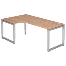 REGO 82 S | Bureau - 200 x 120 Walnoot/Zilver Tafelhoogte I In hoogte verstelbaar