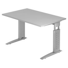 UNDA 12 S | Bureau - 120x80 Grijs/Zilver Tafelhoogte I In hoogte verstelbaar