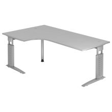 UNDA 82 S | Bureau - 200 x 120 Grijs/Zilver Tafelhoogte I In hoogte verstelbaar