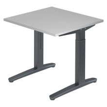 XTRA XB 8 GG | Bureau - Grijs 80 x 80 Tafelhoogte I In hoogte verstelbaar
