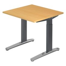 XTRA XB 8 GC | Bureau - Beuken 80 x 80 Tafelhoogte I In hoogte verstelbaar