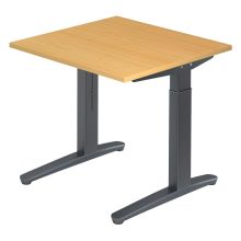 XTRA XB 8 GG | Bureau - Beuken 80 x 80 Tafelhoogte I In hoogte verstelbaar