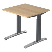 XTRA XB 8 GC | Bureau - 80 x 80 Eiken Tafelhoogte I In hoogte verstelbaar