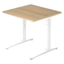 XTRA XB 8 WW | Bureau - 80 x 80 Eiken Tafelhoogte I In hoogte verstelbaar