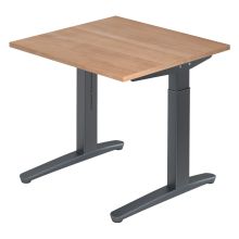 XTRA XB 8 GG | Bureau - Walnoot 80 x 80 Tafelhoogte I In hoogte verstelbaar