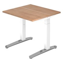 XTRA XB 8 WC | Bureau - Walnoot 80 x 80 Tafelhoogte I In hoogte verstelbaar