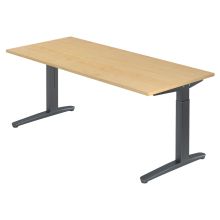 XTRA XB 19 GG | Bureau - Esdoorn 180 x 80 Tafelhoogte I In hoogte verstelbaar