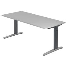 XTRA XB 19 GC | Bureau - Grijs 180 x 80 Tafelhoogte I In hoogte verstelbaar