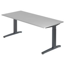 XTRA XB 19 GG | Bureau - Grijs 180 x 80 Tafelhoogte I In hoogte verstelbaar