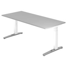 XTRA XB 19 WC | Bureau - Grijs 180 x 80 Tafelhoogte I In hoogte verstelbaar