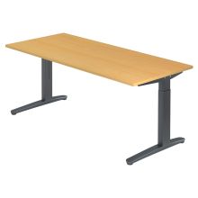 XTRA XB 19 GG | Bureau - Beuken 180 x 80 Tafelhoogte I In hoogte verstelbaar