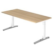 XTRA XB 19 WC | Bureau - 180 x 80 Eiken Tafelhoogte I In hoogte verstelbaar