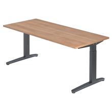 XTRA XB 19 GG | Bureau - 180 x 80 Walnoot Tafelhoogte I In hoogte verstelbaar