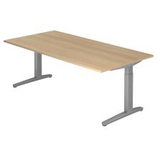 XTRA XB 2E SS | Bureau - 200 x 100 Eiken Tafelhoogte I In hoogte verstelbaar