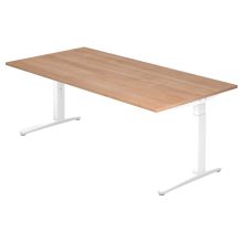 XTRA XB 2E WW | Bureau - 200 x 100 Walnoot Tafelhoogte I In hoogte verstelbaar