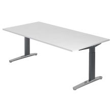XTRA XB 2E GC | Bureau - Wit 200 x 100 Tafelhoogte I In hoogte verstelbaar