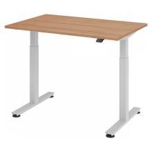 XMST 12 S | Bureau - 120x80 Walnoot Tafelhoogte I Elektrisch in hoogte verstelbaar