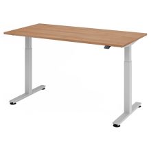 XMST 16 S | Bureau - 160 x 80 Walnoot Tafelhoogte I Elektrisch in hoogte verstelbaar