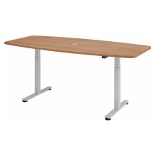 XMST 22 S | Bureau - Walnoot 220 x 103 Tafelhoogte I Elektrisch in hoogte verstelbaar