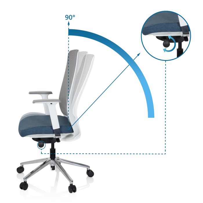 VDD - bureaustoel - ergonomisch - kantelbaar - zwart