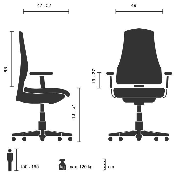 DoChair Chefsessel Breit, Ergonomisch Bürostuhl mit Fußstütze 165