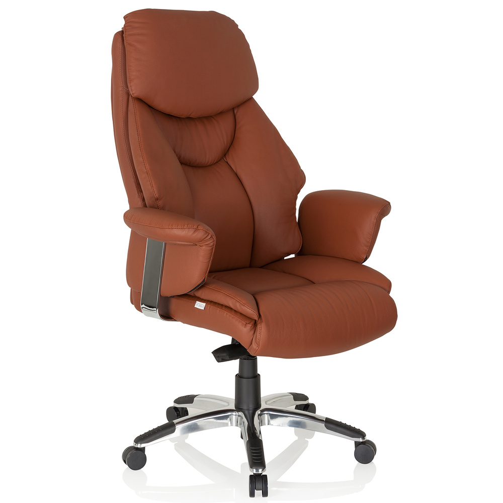 Bureaustoel24 PRADO | Leder - Luxe directiestoel Bruin aanbieding