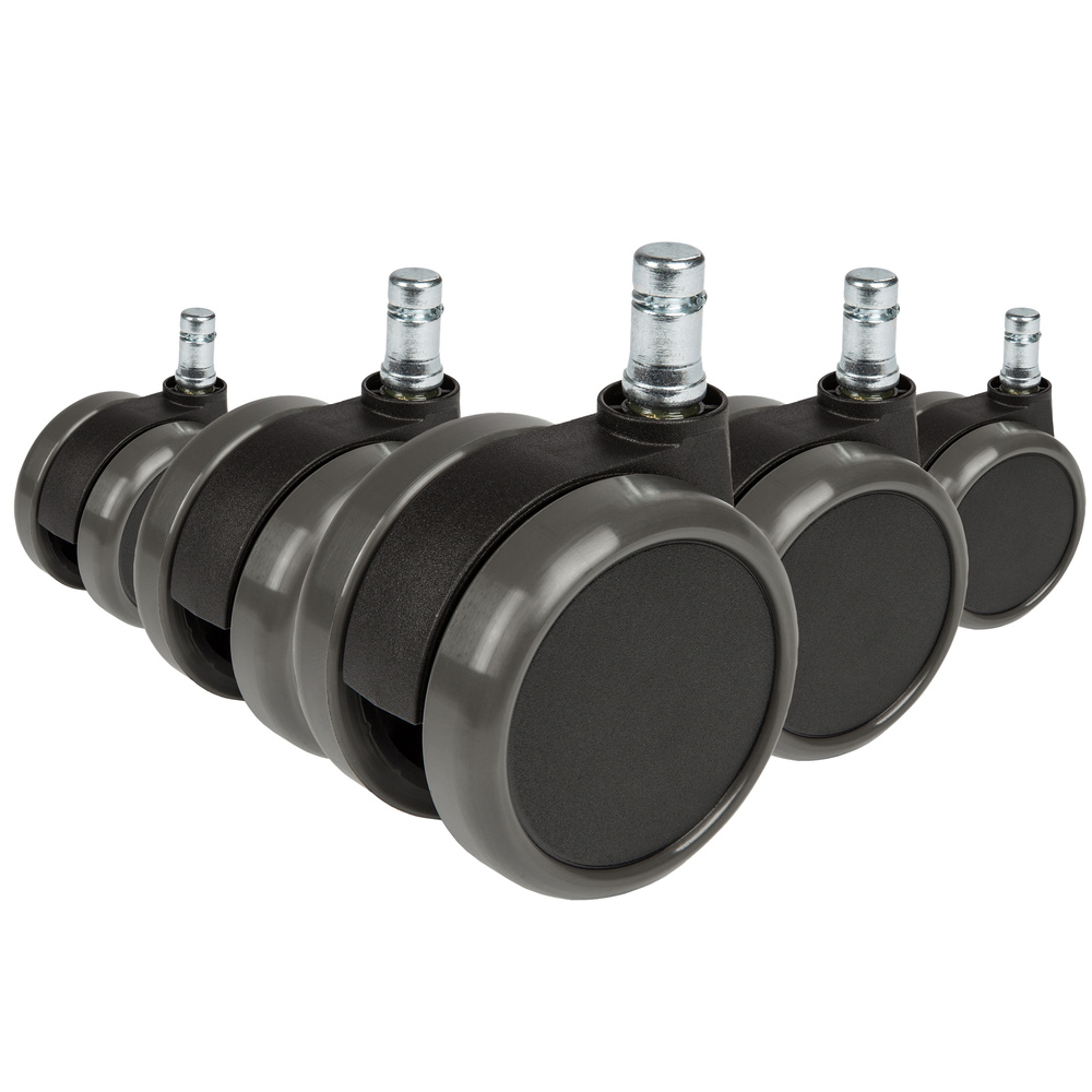 Bureaustoel glijders set - zwart - diameter 5cm