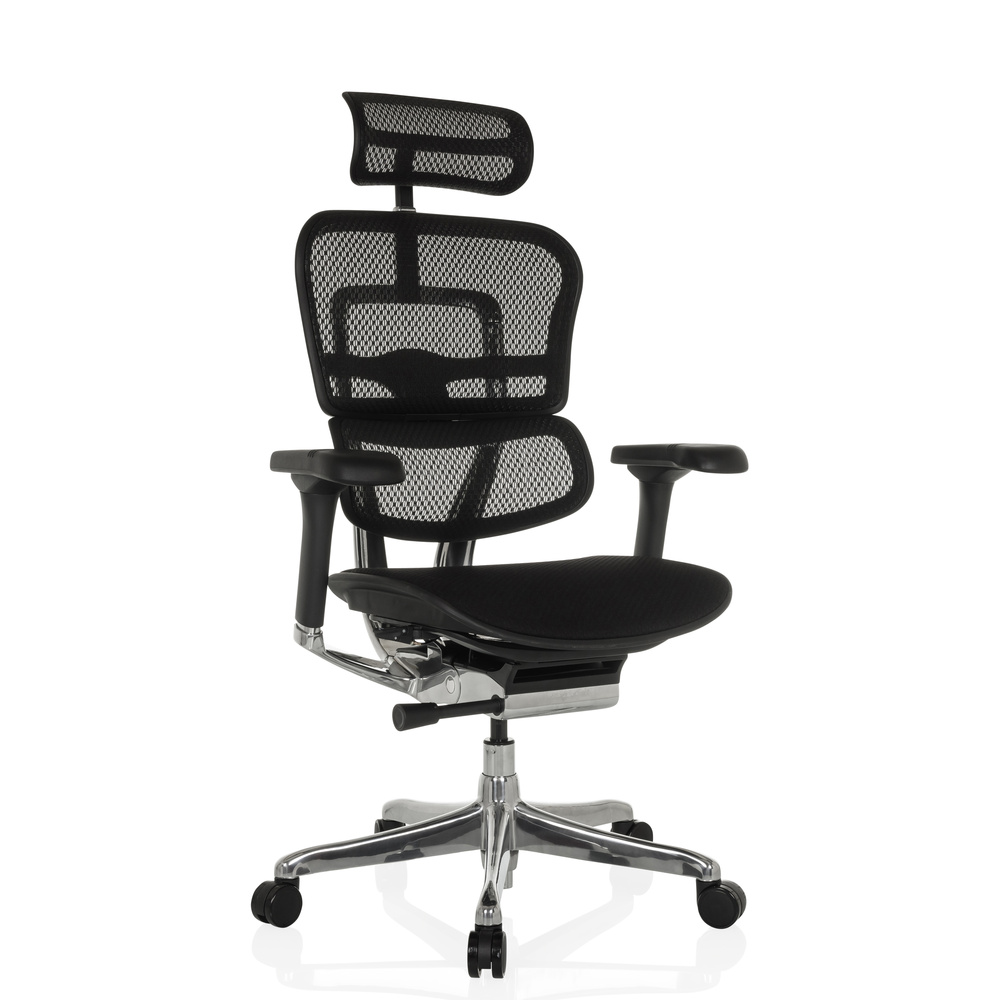 ERGOHUMAN GEN2 | Mesh / Stof - Luxe directiestoel Zwart
