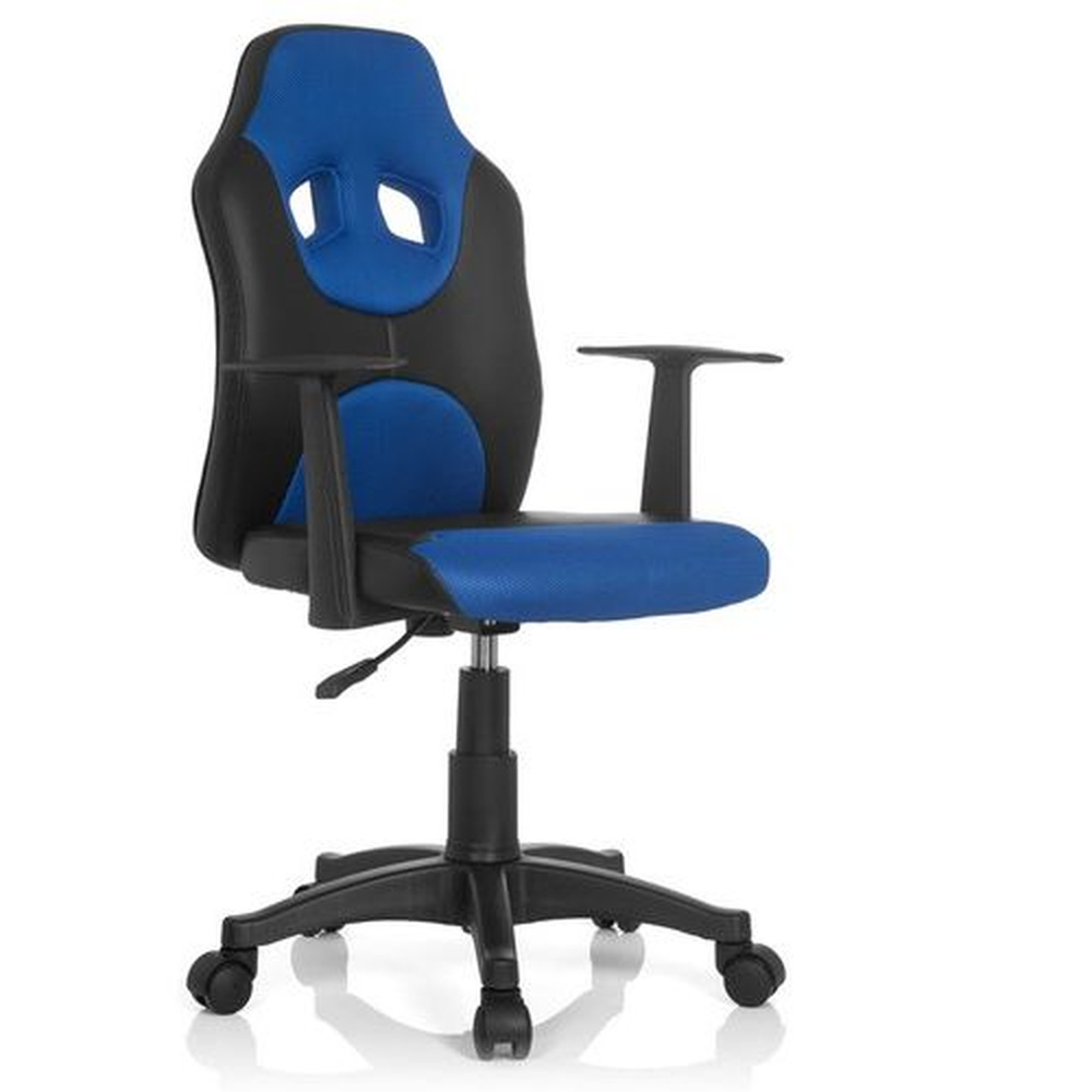 Bureaustoel24 KID GAME AL - Kinder bureaustoel Zwart / Blauw aanbieding