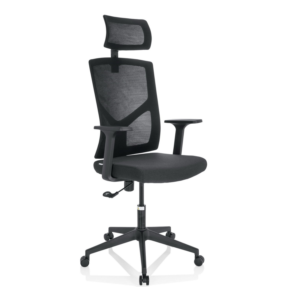 Bureaustoel BRETON B Stof / Netstof zwart hjh OFFICE