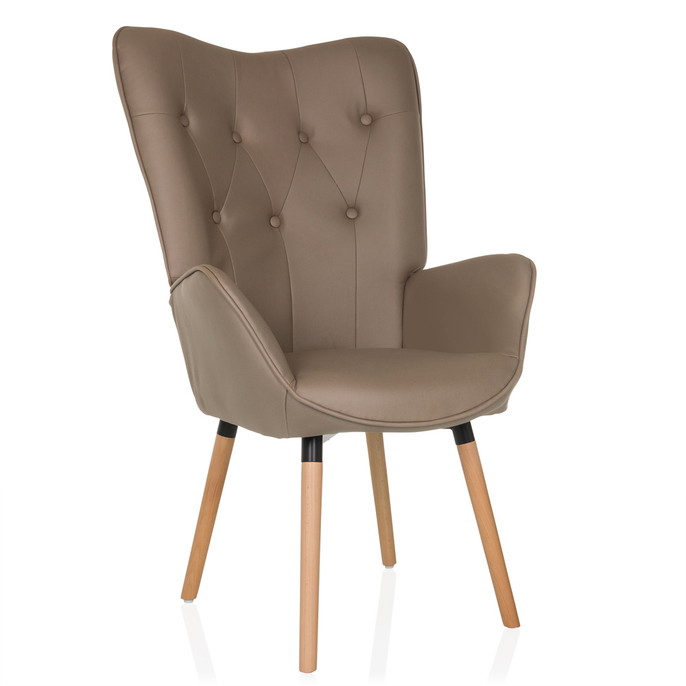 HAVENIO I - Gestoffeerde fauteuil Bruin