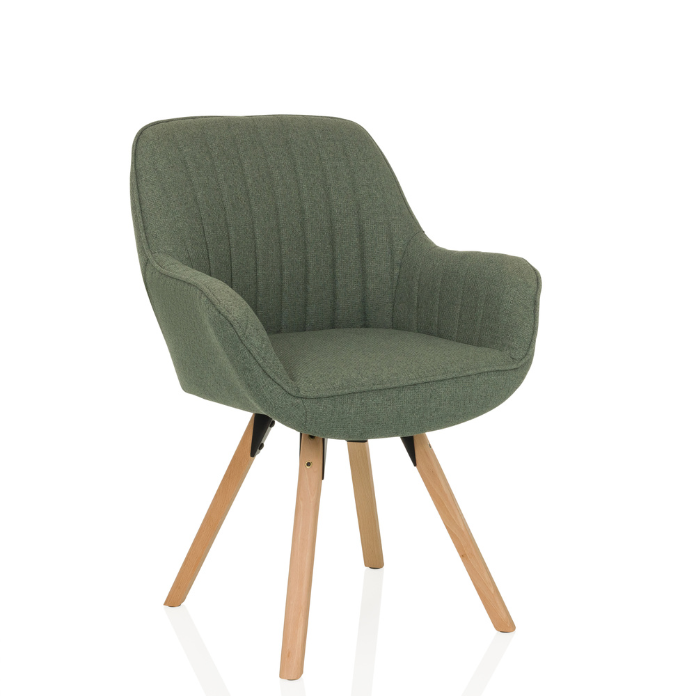 Bezoekersstoel / eetkamerstoel SCANDI SOFT stof mint hjh LIVING