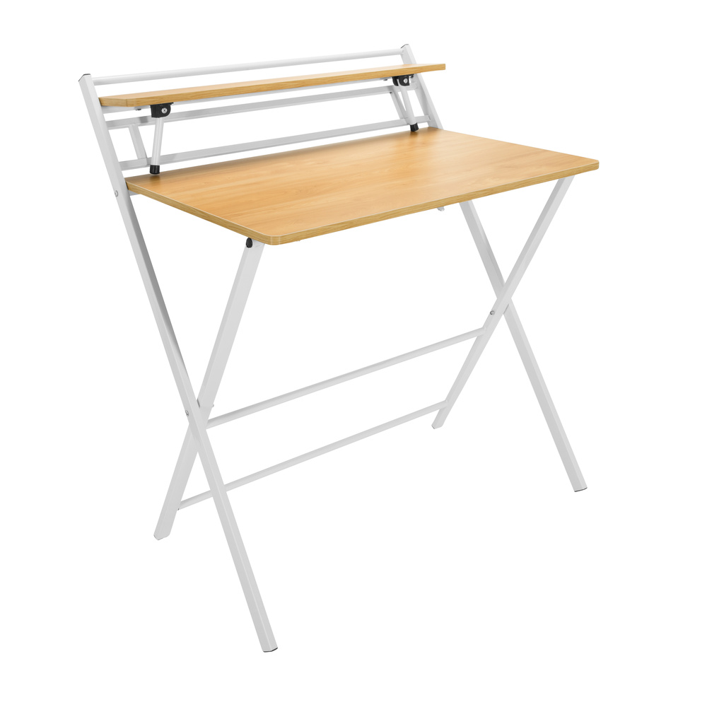 Bureaustoel24 EASY CLAP | 92x84 - Inklapbaar bureau Licht Eiken/Wit aanbieding